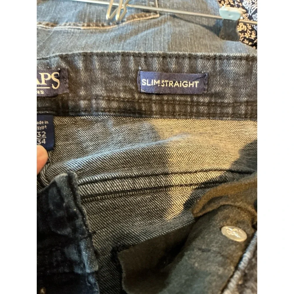 Chaps‎ Jeans Ralph Lauren Men's Slim Straight 32x34 Dark Wash Egypt (31x33)